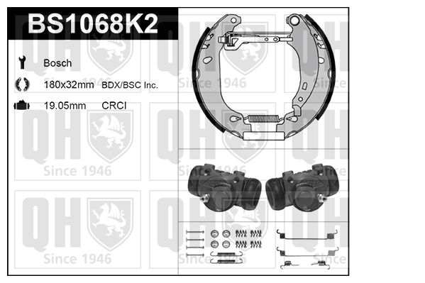 QUINTON HAZELL Комплект тормозных колодок BS1068K2